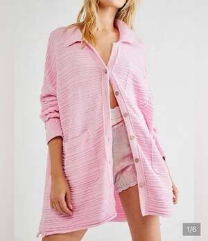 FP Beach Day Dreaming Button-Up Cardigan